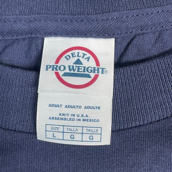 MLB Boston Red Sox Mens Large T-Shirt Tee Delta Pro Weight Genuine Baseball Blue - Picture 5 of 8